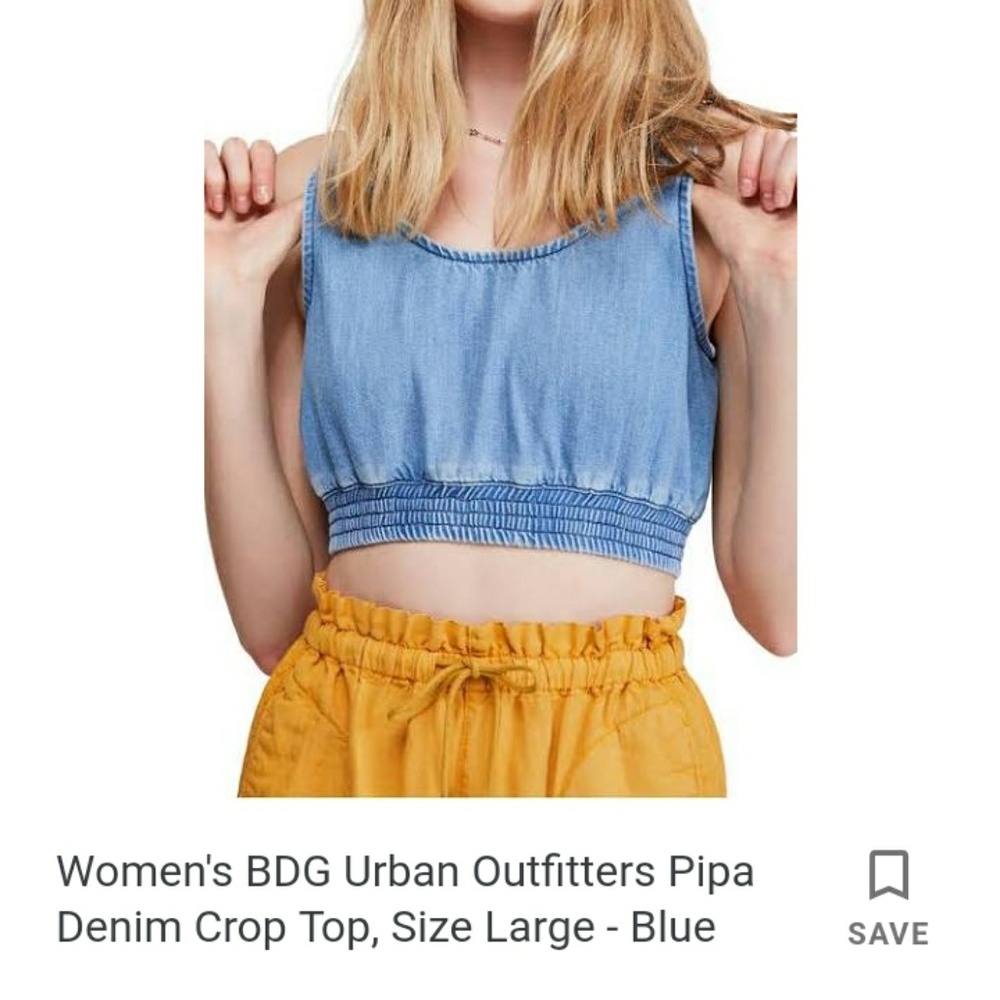 Urban outfitters pipa denim crop